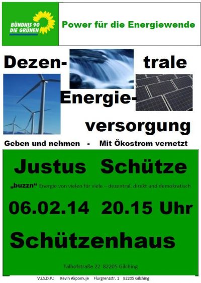 Plakat Dezentrale Energieversorgung