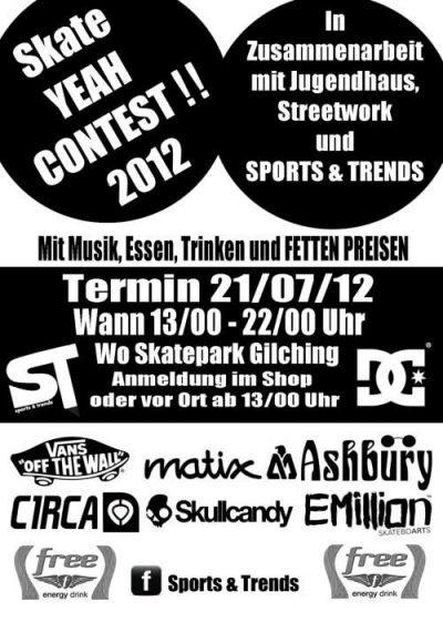 Skate YEAH Contest Plakat