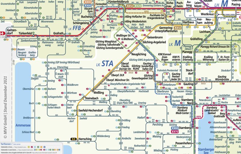 MVV-Regionalnetz-Plan, Detail Lk Starnberg/Gilching